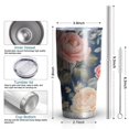 thumbnail image 6 of 30oz Pioneer Flower Tumblers Stainless Steel Tumbler with Lid and Straw,Vacuum Insulated Double Wall Travel Tumbler Cups Mug with Cleaning Brush for Coffee,Tea, 6 of 7