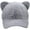 Light Grey, variant on Fuzzy Faux Fur Baseball Cap for Women Girls Cute Cat Ears Winter Warm Baseball Hat Trucker Dad Hats