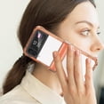 thumbnail image 5 of Designed for Galaxy Z Flip 3 Case with Hinge Protection,Samsung Flip 3 Full Cover Shockproof Slim Phone Protection Case Clear for Z Flip 3 5G(2023)-Clear Orange, 5 of 13