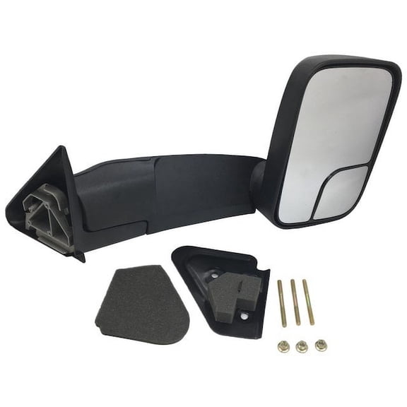 Right Passenger Side Power Tow Mirror - Flip-up, Manual Folding, Textured Black - Compatible with 1994 - 2002 Dodge Ram 1500 1995 1996 1997 1998 1999 2000 2001