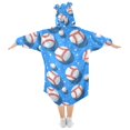 thumbnail image 2 of joogoo Wearable Blanket Hoodie for Baseballs Oversized Sherpa Hooded 3-14 YR M, 2 of 7