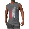 thumbnail image 2 of Linfrsh Tank Tops for Men Workout Shirts for Men Men's Beach Sleeveless Gym Undershirt Graphic Tank Tops Men Grey,XL, 2 of 4