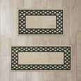 thumbnail image 2 of Washable Skid-Resistant Runner Rug, Trellis Border , Natural Twist and Black , 26" x 45"/26" x 60", 2 of 9