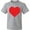 AC-Heather Grey, variant on Inktastic Red Heart Youth T-Shirt