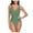 Army Green-24, variant on Lopeceal Women's Retro Snake Inspired High Cut Low Back One Piece Bikini Swimwear Bathing Suits