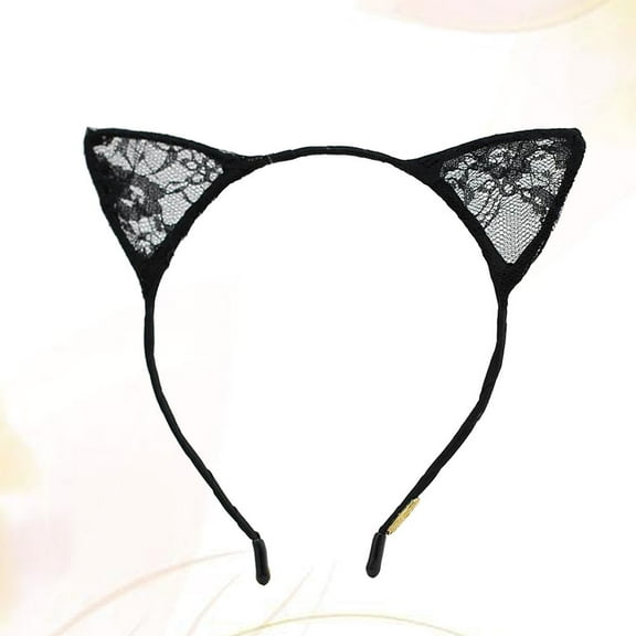 NICEXMAS Cosplay Hair Headbands Women Cat Ears Black 1Set