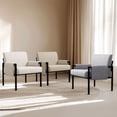 thumbnail image 6 of Subrtex Upholstered Modern Accent Chair with Metal Frame, Set of 2, Gray Linen Fabric, 6 of 8