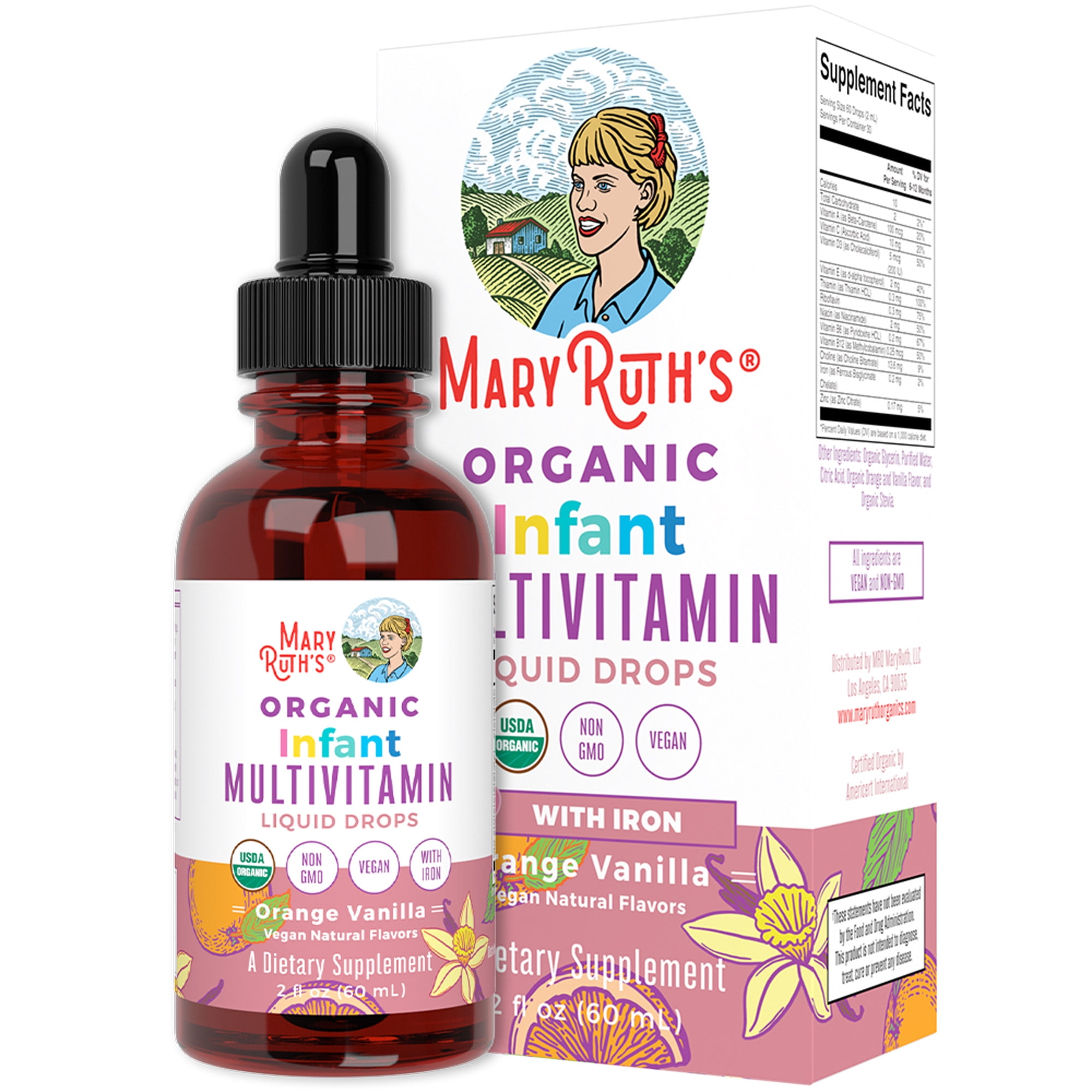 MaryRuth's USDA Organic Multivitamin Liquid Drops Immune Support