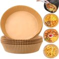 thumbnail image 1 of XINQIHANG Friteuse à Air Chaud Papier Parchemin Doublures Jetables Antiadhésives Résistantes à l'Huile et à la Chaleur Cuisson Rôtissage Four Poêle Micro-Ondes 50 Pcs Brosse en Silicone (7.9 Pouces-Rond), 1 of 7