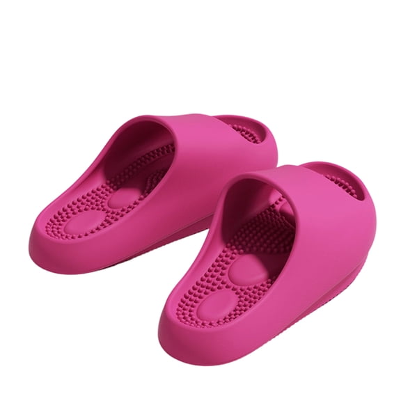 UDAUDU Cloud Slides for Women Men Comfortable Soft Slippers Cushioned Thick Sole Bathroom Shower Pool Sandals Hot Pink 8.5 Wide