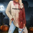 thumbnail image 2 of BOOMNY Halloween Womens Long Sleeve Tshirts Crew Neck Hallowmas Graphic T-Shirt Cozy Fall Winter Tee Tops for Women, 2 of 5
