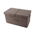 thumbnail image 1 of Laklulu Cajas de almacenamiento con tapas y asas, contenedores de almacenamiento plegables de lino, organizador, cestas, cubo con divisor extraíble para el hogar, dormitorio, armario, oficina, 1 of 6