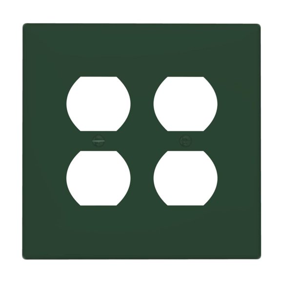 Cubierta decorativa para tomacorriente Oilbiexn verde oscuro de 2 módulos