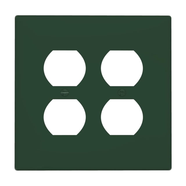 Cubierta decorativa para tomacorriente Oilbiexn verde oscuro de 2 módulos