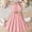 Pink, variant on Girls Halter Neck Dress 6-13 Years Summer Sleeveless Off Shoulder Princess Dress European American Style Casual Cute Party Outfit for Big Girls Pink