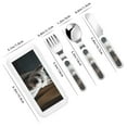 thumbnail image 2 of Gaeub Dog Wrapped in Towel 1 Print 3-Piece Children Knife Spoon Fork Set,Stainless Steel Child Flatware Set,Kids Utensils Set with Case for Lunch Box (Fork Spoon Knife Combo), 2 of 8