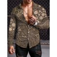 thumbnail image 1 of Camisa de manga larga retro para hombre Camisa de manga larga para hombre de estilo nacional Camisas casuales de moda de otoño Ropa personalizada para hombre, 1 of 6