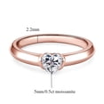 thumbnail image 3 of Apaison 0.5 ct 5mm Heart Shape Moissanite Rings For Women 925 Sterling Silver Engagement Wedding Ring, 3 of 9