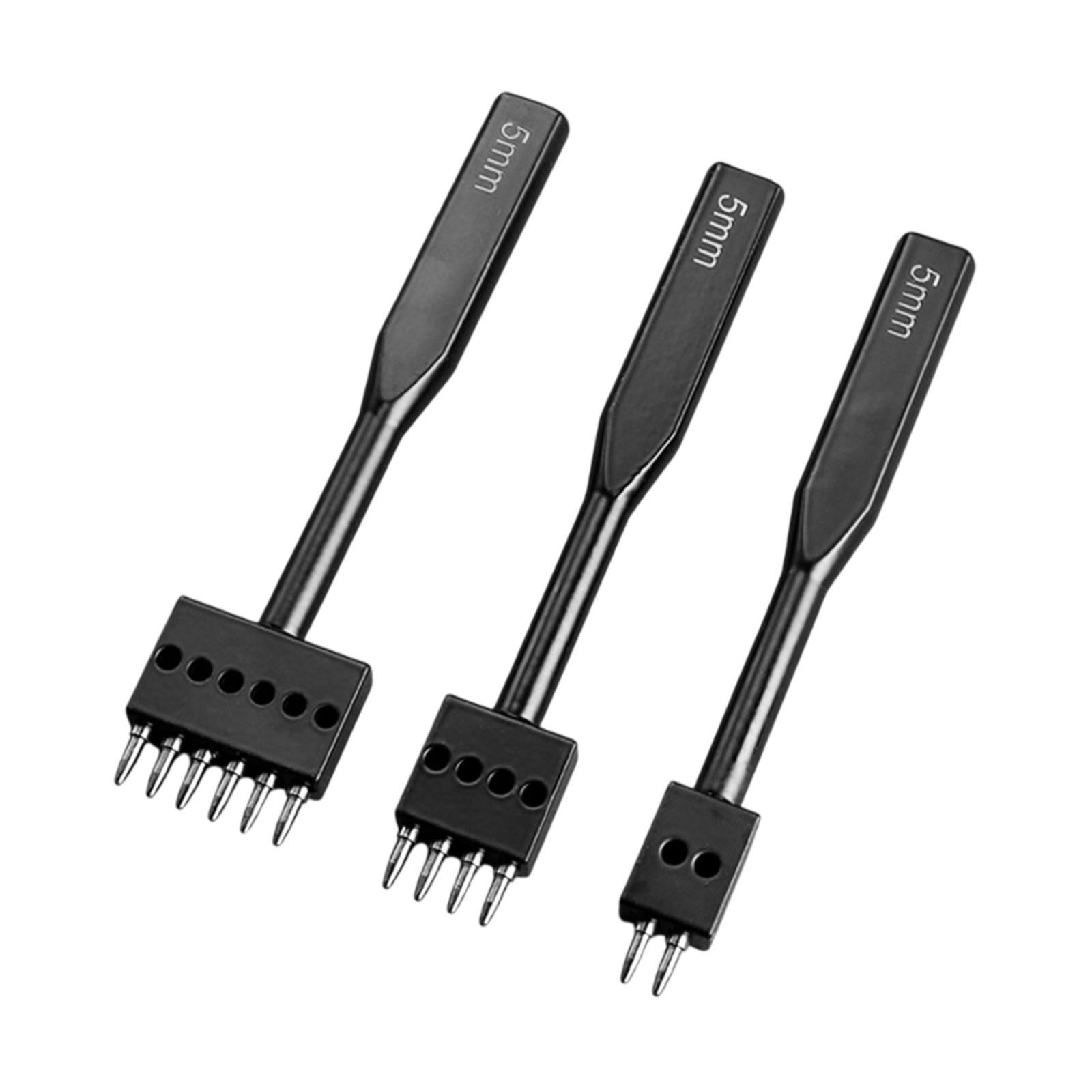 Tachiuwa Leather Hole Puncher Tools Leathercraft Punching Devices Easy to Use Leather Working Tools for DIY Crafts Household Beginners 5mm