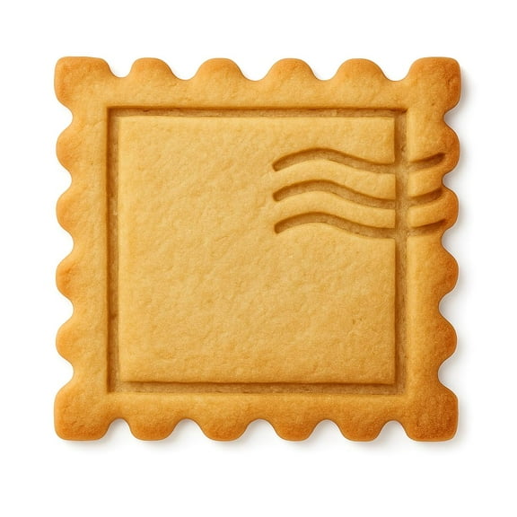 Postage Stamp Cookie Cutter & Stamp 4x4" for Baking Fondant Clay Embosser Gifts