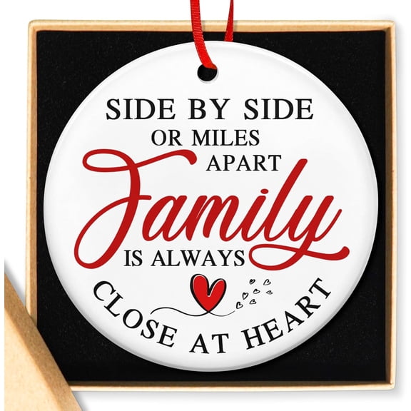 Family Christmas Ornament Gifts for Women Men - Ceramic Christmas Ornaments 2025 for Tree Decorations for Mom Dad Grandma Grandpa, Sister Brother Gift Ideas for XmasHA5