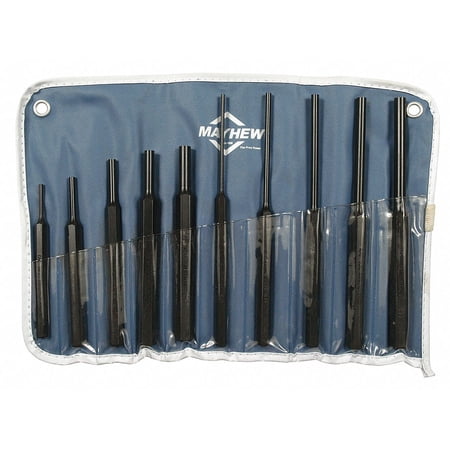 UPC: 0045256615110 | Mayhew Drive Pin Punch Set 10 Pieces Steel 61511