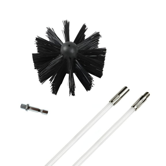 ACDANC Chimney Sweep Kit,Chimney Brush Pet Hair Remover for Laundry,Deep Cleaning Dryer Vent Cleaner Kit,Silver
