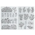 thumbnail image 1 of 2 Sheets Water Soluble Embroidery Stabilizer DIY Stick Stitch Embroidery Paper with Pre-Printed Flowers Leaves Animals Pattern Beginners Sewing Lover Gift, 1 of 8
