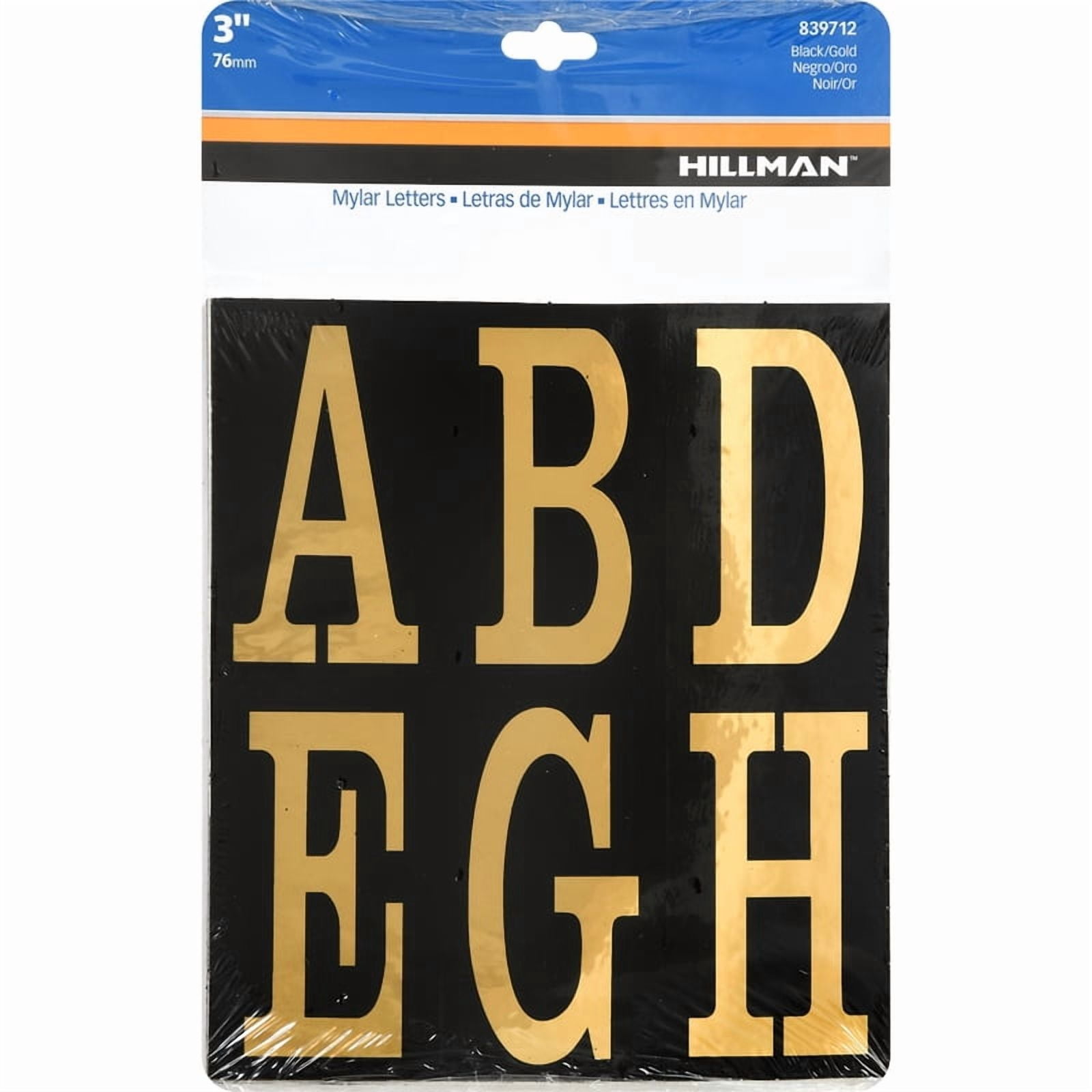 Hillman Zahlen & Buchstaben Kit – 35 Zeichen, Selbstklebend, Für Hausnummern, Schilder & Mehr