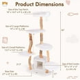 thumbnail image 3 of Costway 66" Tall Solid Wood Cat Tree with Perch Condo Jute Scratching Posts Sisal Rope, 3 of 10