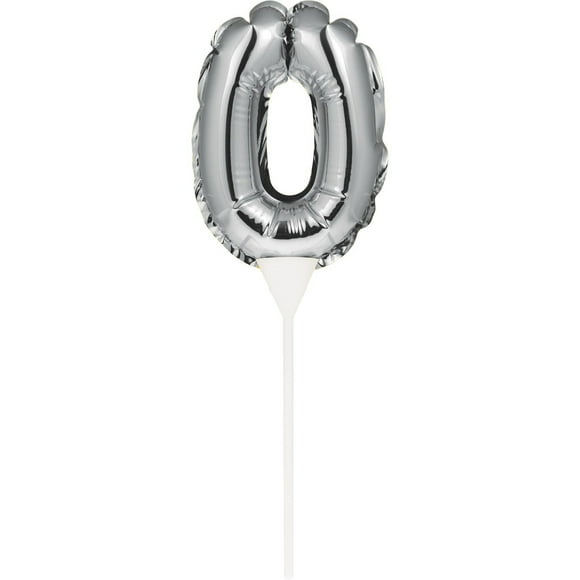 Mini Ballon Gonflé Argent Numéro 0
