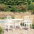 thumbnail image 1 of vidaXL 5 Piece Bistro Set Cast Aluminium White, 1 of 5
