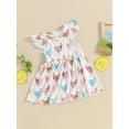 thumbnail image 3 of Bagilaanoe Toddler Baby Girl Summer Dress Fly Sleeve A-line Princess Dresses 6M 12M 18M 24M 3T 4T Kids Casual Swing Sundress, 3 of 8