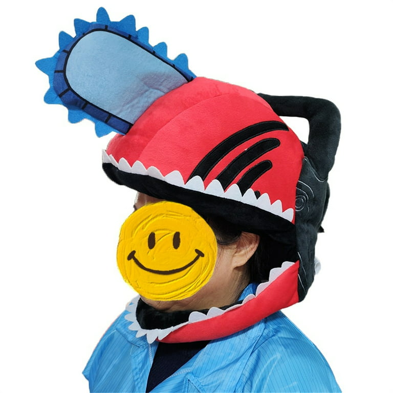  Resiwai Chainsaw Mask Hat, Anime Plush Hat Chainsaw