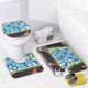 thumbnail image 4 of Bosque mágico súper feliz-theme 4-Piece Shower Curtain Set with Rugs, Waterproof Bathroom Decor Set Includes Bath Mat, U-Shaped Rug, Toilet Lid Cover and Curtain with Hooks, 4 of 6