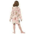 thumbnail image 7 of FORMRS Niños Bathrobe Unisex Hooded Robe Soft Plush Pajamas Sleepwear, Size 7-9T, Hand Drawn Cups, 7 of 7