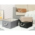 thumbnail image 6 of Unique Bargains Storage Bin with Handles for Closet Organizers Gray 16.1"x12.2"x7.9", 6 of 6