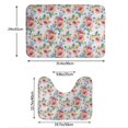 thumbnail image 3 of Honeii Rose Flowers Pattern Bathroom Anti-Skid Pad Bathroom Mat Vintage Seamless Pattern Not-Slip Toilet Rug Set, 3 of 6