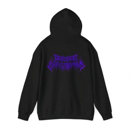 UNREADABLE Back Metal Font Heavy Cotton Hoodie
