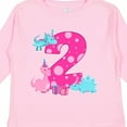 thumbnail image 4 of Inktastic Dinosaur Party-second Birthday Girls Long Sleeve Toddler T-Shirt, 4 of 5