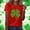 014Red, variant on Generic Women's St. Patrick's Day Tee Glitter Shamrock Lucky Clover Short Sleeve Casual Irish Celebration Parade Top