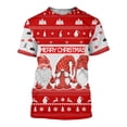 thumbnail image 3 of Camiseta con estampado de dibujos animados de Papá Noel para hombre, Tops sueltos de manga corta con cuello redondo, ropa informal de moda para niños, Navidad y Año Nuevo, 3 of 5