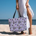 thumbnail image 6 of Beach Bag - Purple Wine Element Pattern Large Beach Tote Bag, Beach Bags For Women With Zipper Beach Essentials, Swim Pool Bag Large Tote, 6 of 7