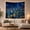 Teal Skyscraper, variant on New York City Skyline at Night with Reflective Water, Serene Digital Art for City Lovers, Urban Wall Art Decor, Housewarming Gift Tapestry Wall Hanging for Living Room and Bedroom
