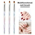 thumbnail image 3 of Tnobhg 3Pcs Nail Art Brushes Create Delicate Patterns Manage Nail Details Multifunctional Wide Application Manicure Brushes, 3 of 8