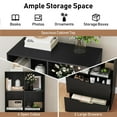 thumbnail image 4 of Barara King 4-Cube Bookshelf with 2 Drawers, 51Inch 5-Tier Freestanding Bookcase Display Standing Shelf for Living Room, Bedroom, Office Room, Study Room, Black, 4 of 7