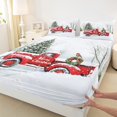 thumbnail image 3 of Feelyou Christmas Truck Twin Sheet Sets, Kawaii Snowman Birds Twin Fitted Sheet, Xmas Tree Gifts Flat Sheet, Microfiber Bedroom Decor, 3pcs, 3 of 7