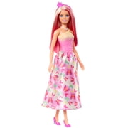 Barbie Royal Doll with Pink and Blonde Hair, Butterfly-Print Skirt and Accessories