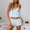 Blue, variant on DuoJiaJ Women's Solid Color Bow Trimmed Lace Edged Strap Shorts Pajama Set Pajamas For Women Blue M
