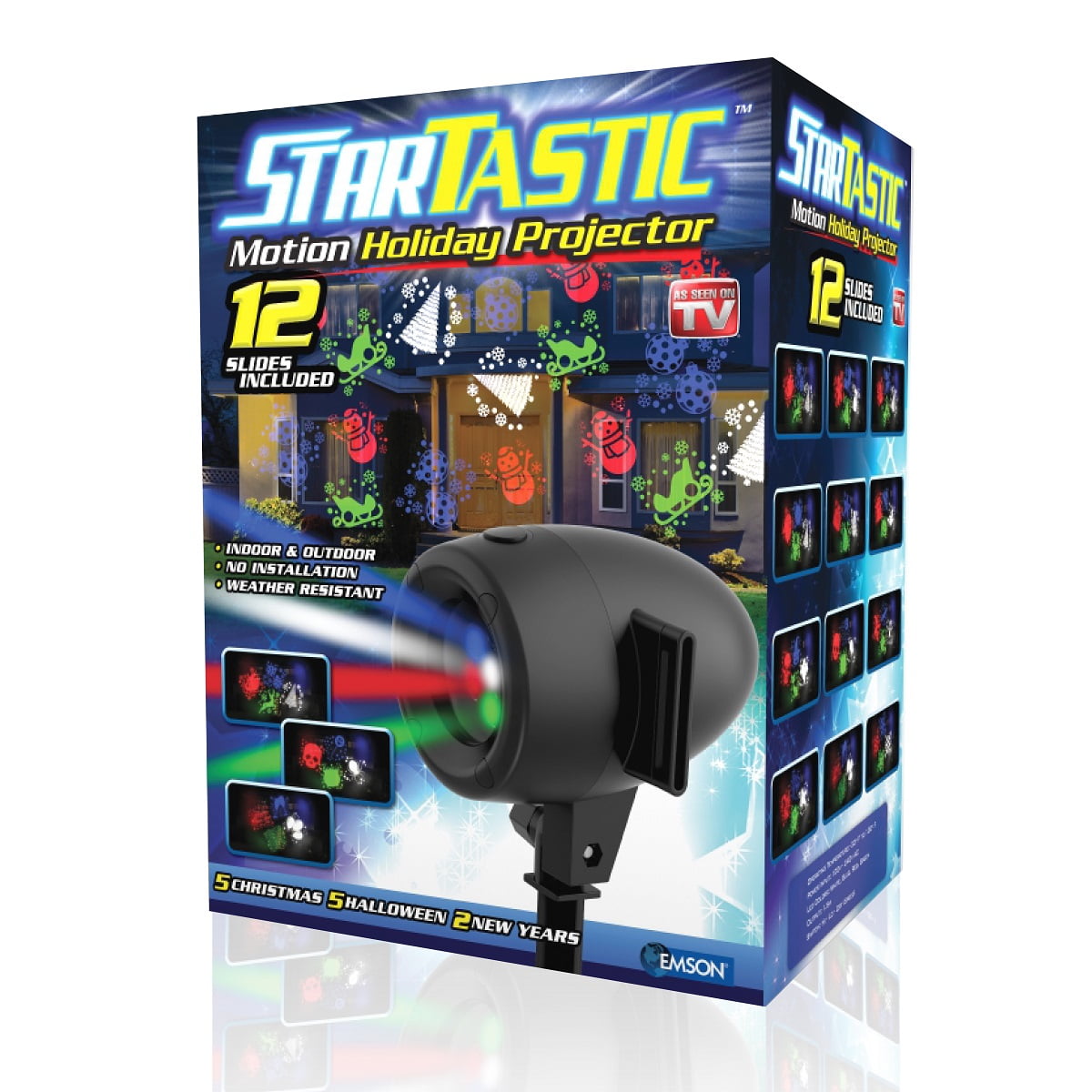 Startastic Holiday Light Show The As Seen on TV Laser Light Projector New 